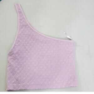 One Shoulder Top Womens X-Large Textured Boho Hip Hop Hipster Cottagecore NWOT